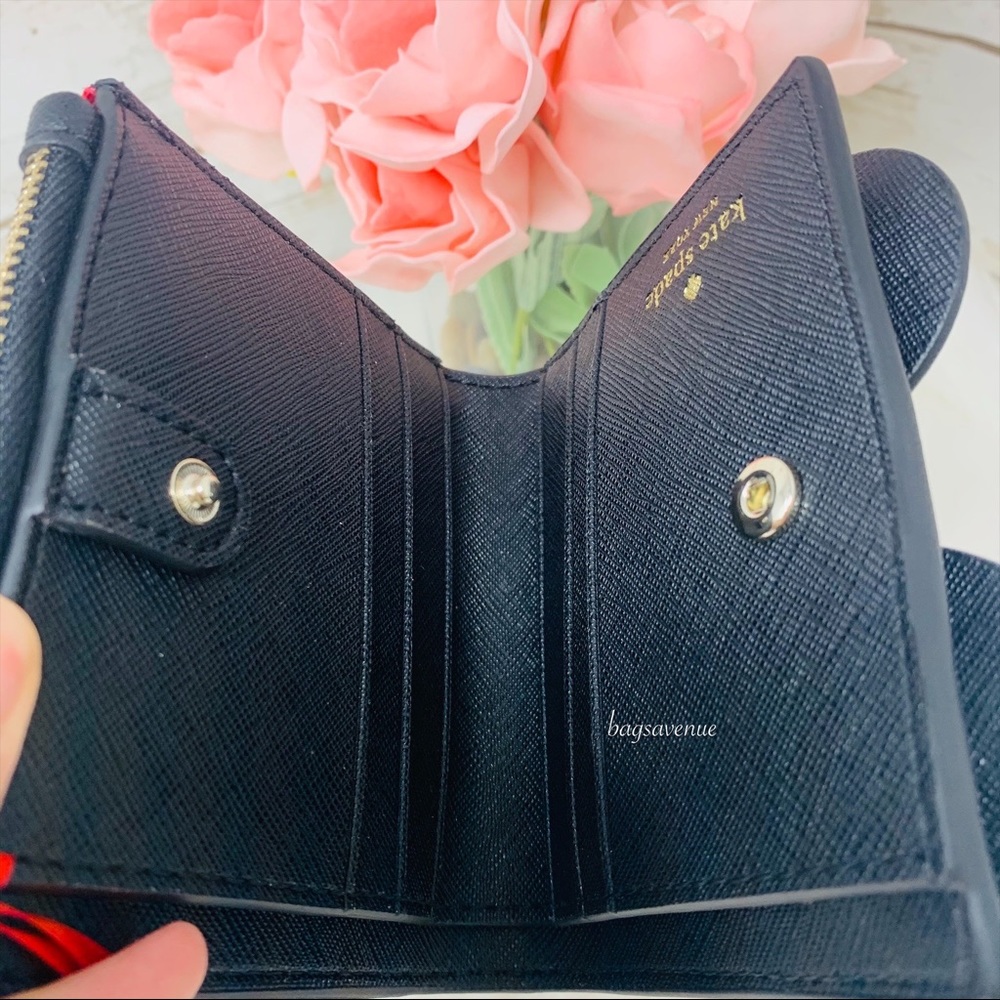 Minnie Mouse adalyn wallet Kate spade black red - Picture 4 of 8